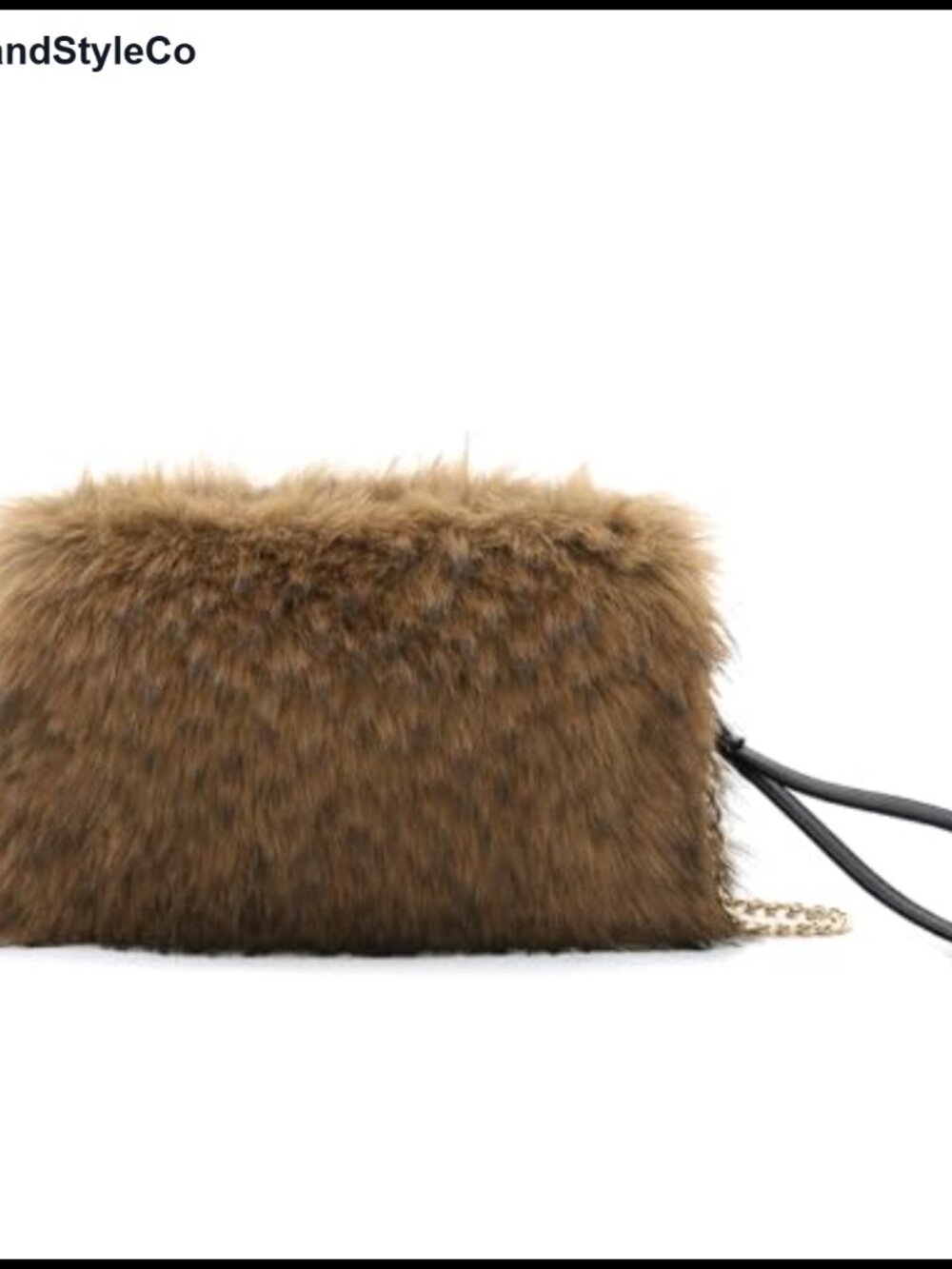 Faux Fur Clutch Wristlet Crossbody Bag Fuzzy Evening Purse